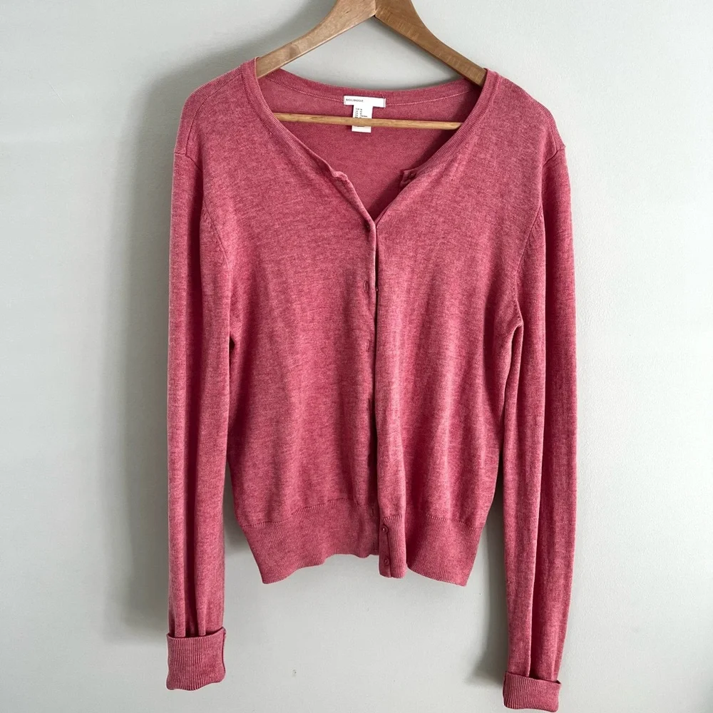 H&M Basic pink cardigan size M